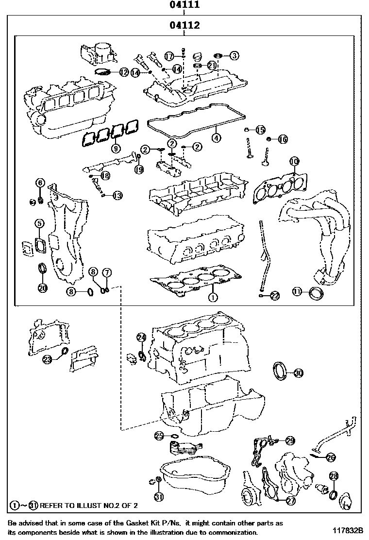 1103 — ENGINE OVERHAUL GASKET KIT