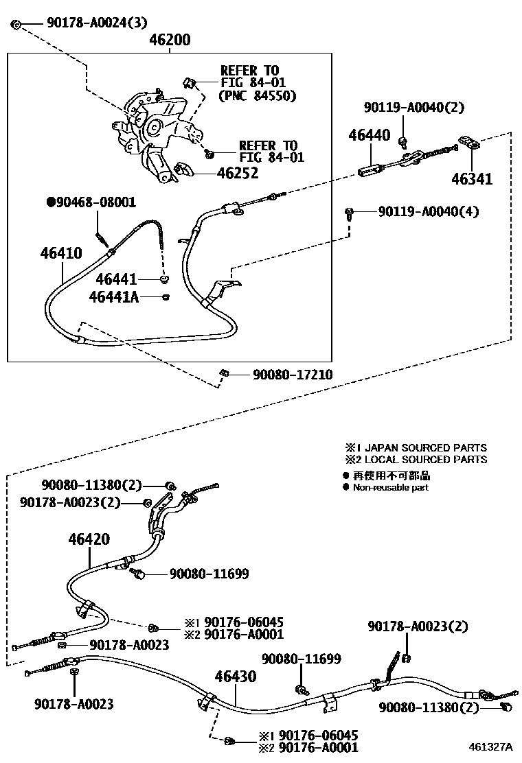 4601 — PARKING BRAKE & CABLE