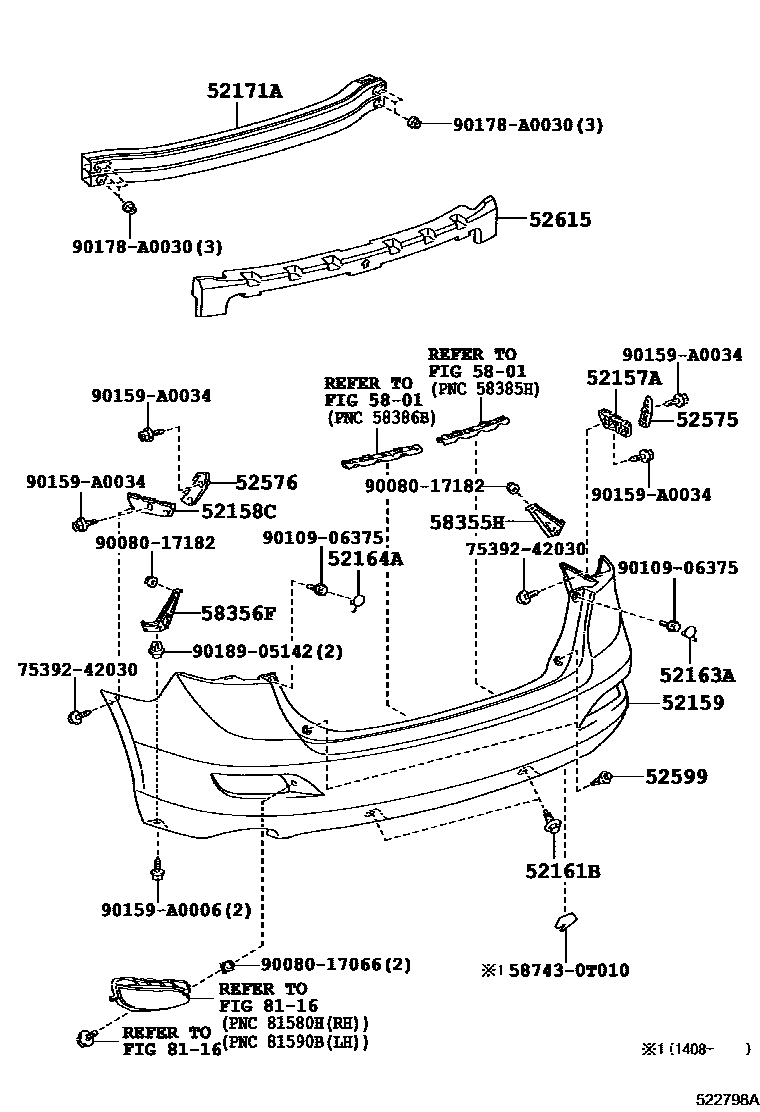 5202 — REAR BUMPER & BUMPER STAY