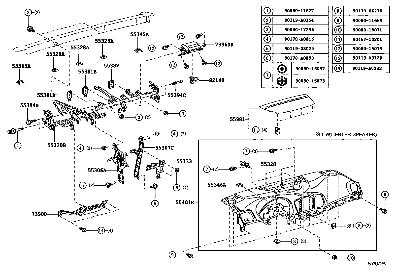 5501 — INSTRUMENT PANEL & GLOVE COMPARTMENT