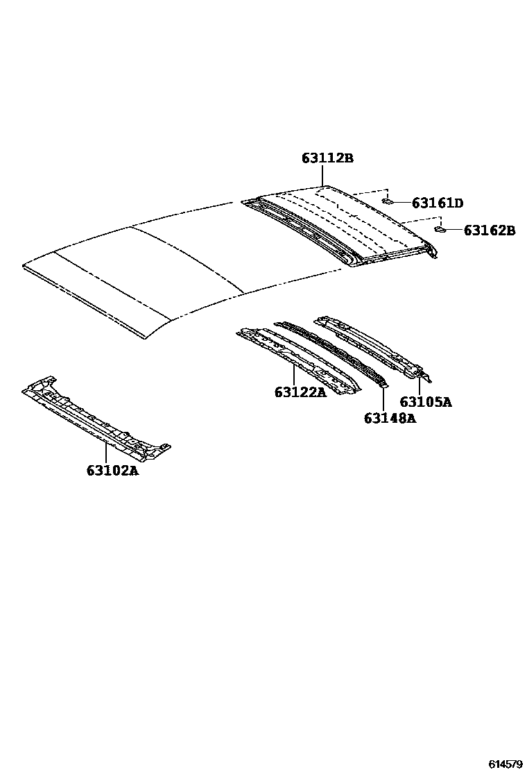 6104 — ROOF PANEL & BACK WINDOW GLASS
