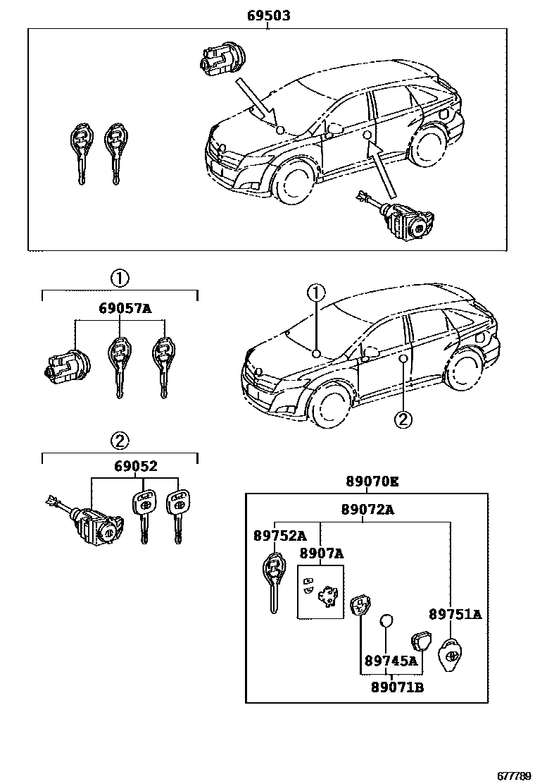 6712 — LOCK CYLINDER SET