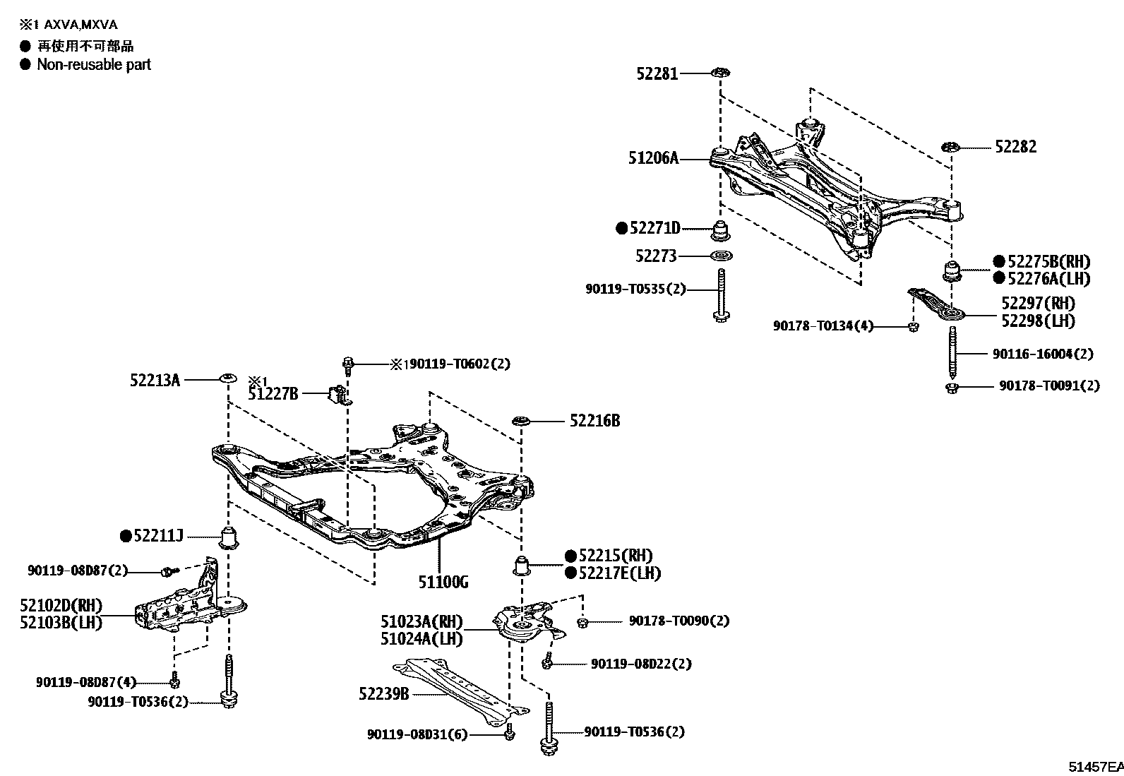 5102 — SUSPENSION CROSSMEMBER & UNDER COVER