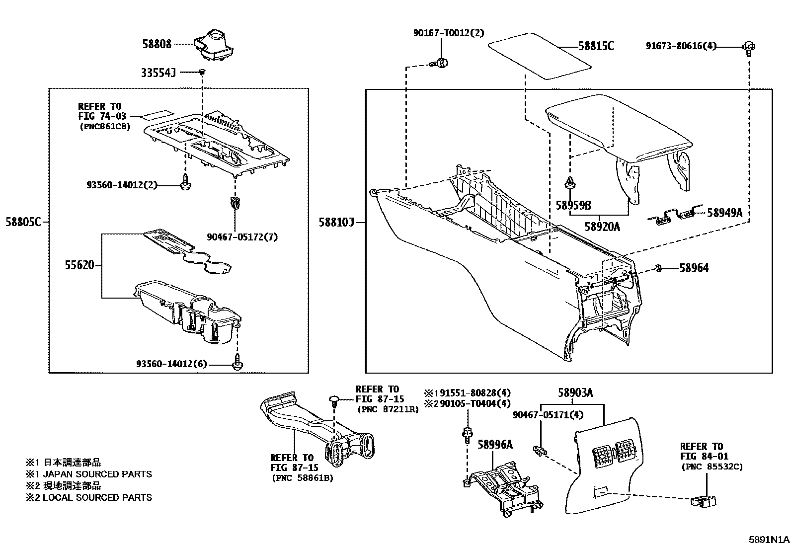 5806 — CONSOLE BOX & BRACKET
