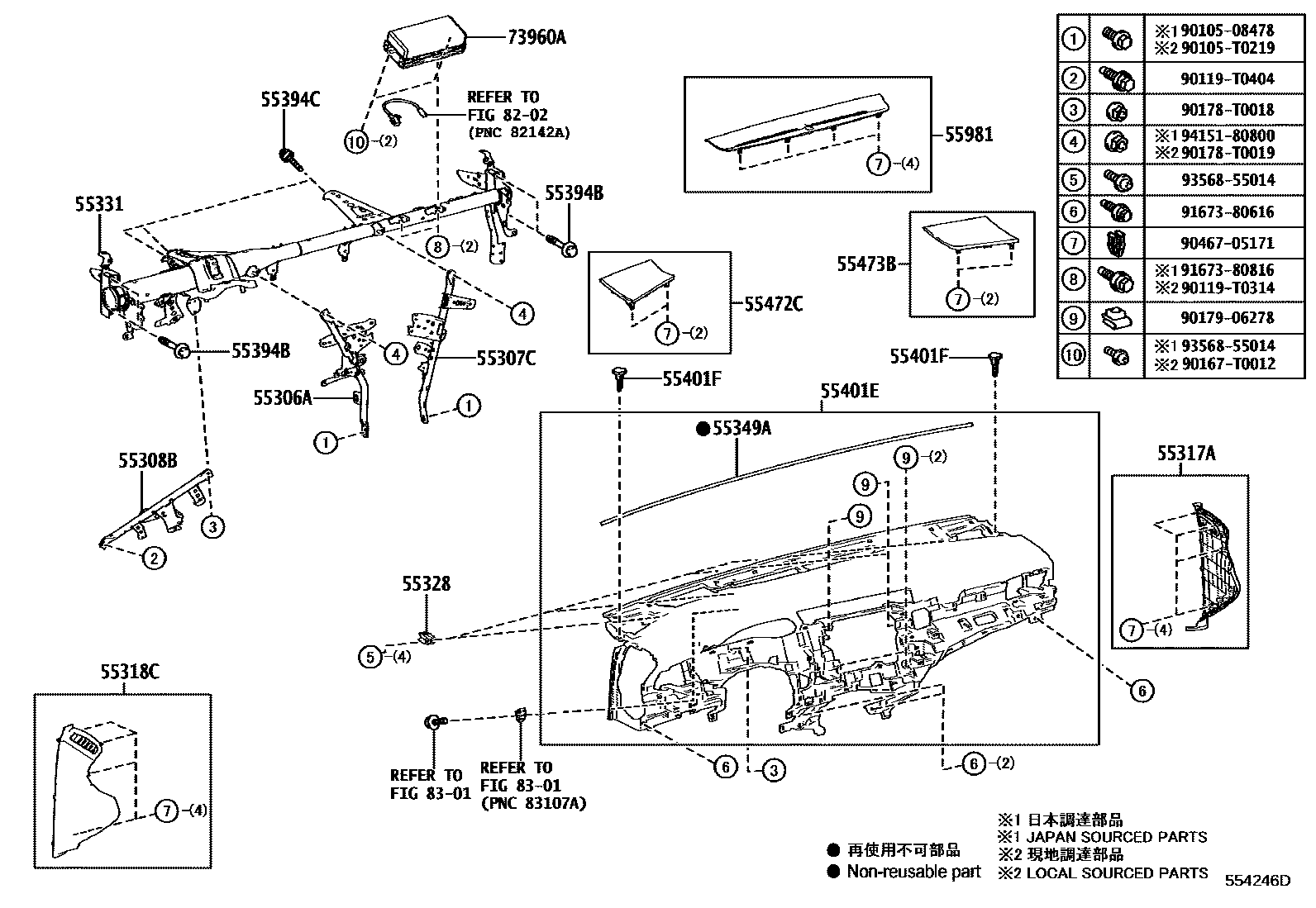5501 — INSTRUMENT PANEL & GLOVE COMPARTMENT