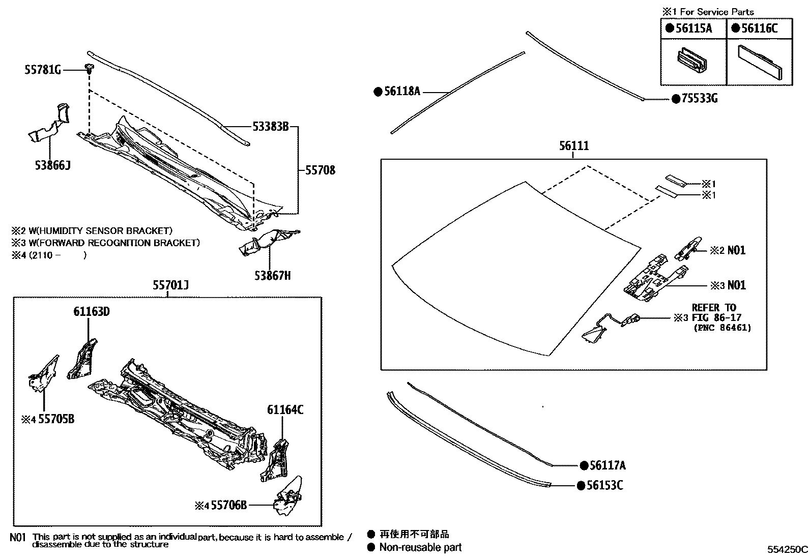 5503 — COWL PANEL & WINDSHIELD GLASS