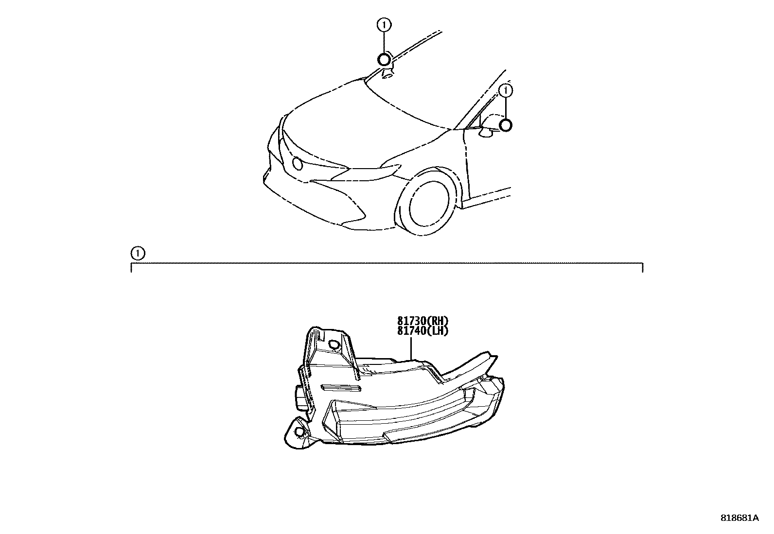 8106 — SIDE TURN SIGNAL LAMP & OUTER MIRROR LAMP
