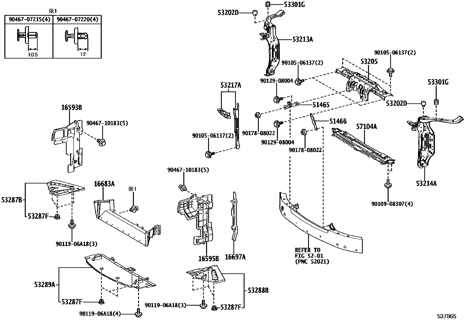 5304 — FRONT FENDER APRON & DASH PANEL