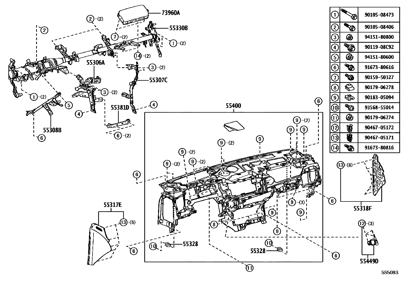 5501 — INSTRUMENT PANEL & GLOVE COMPARTMENT