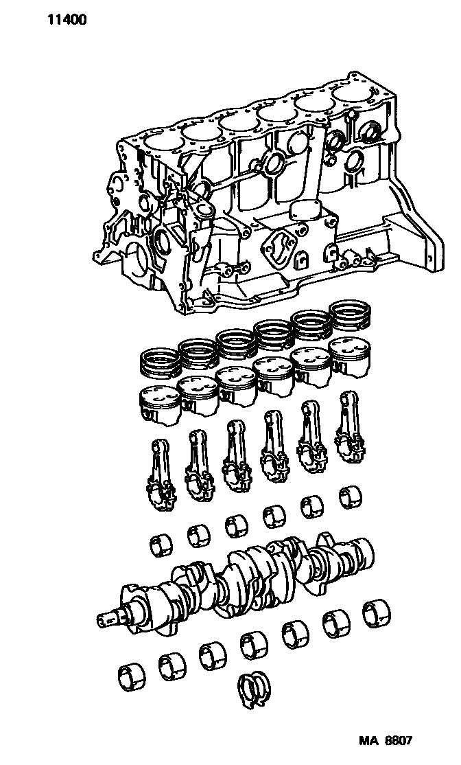 1102 — SHORT BLOCK ASSEMBLY