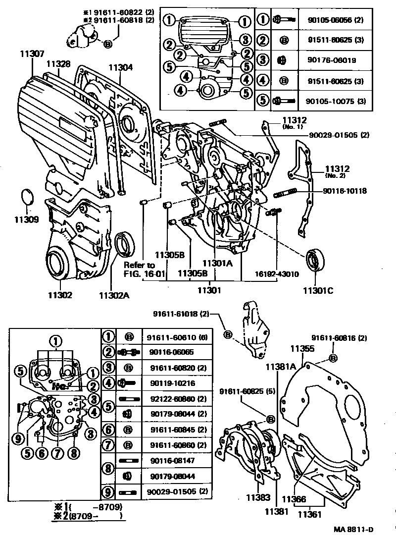 1106 — TIMING GEAR COVER & REAR END PLATE
