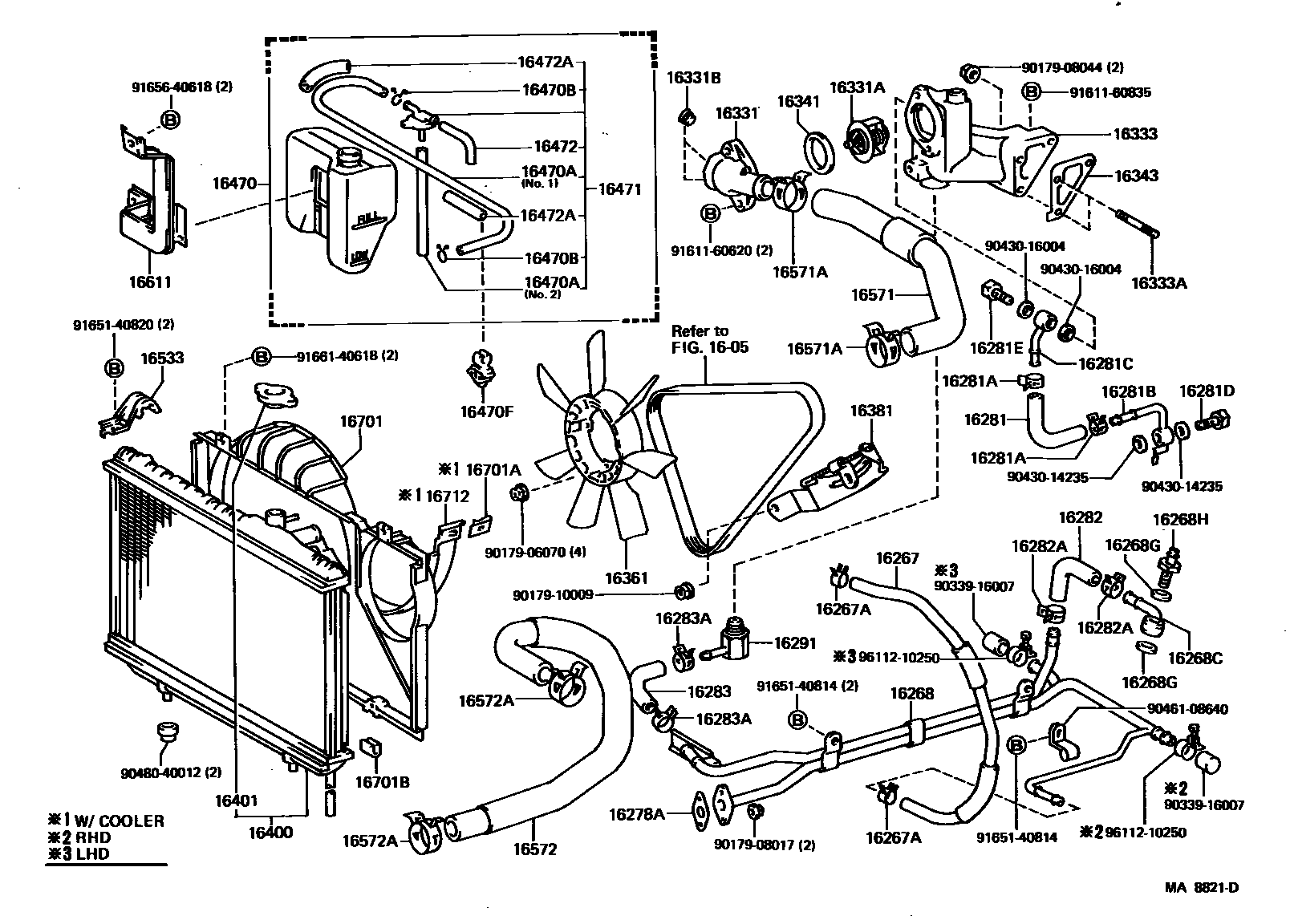 1603 — RADIATOR & WATER OUTLET