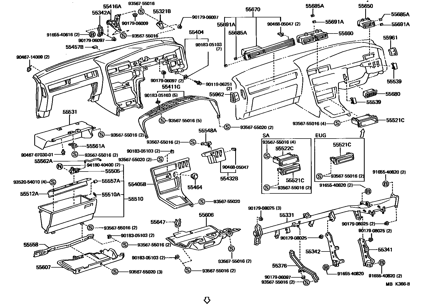 5501 — INSTRUMENT PANEL & GLOVE COMPARTMENT