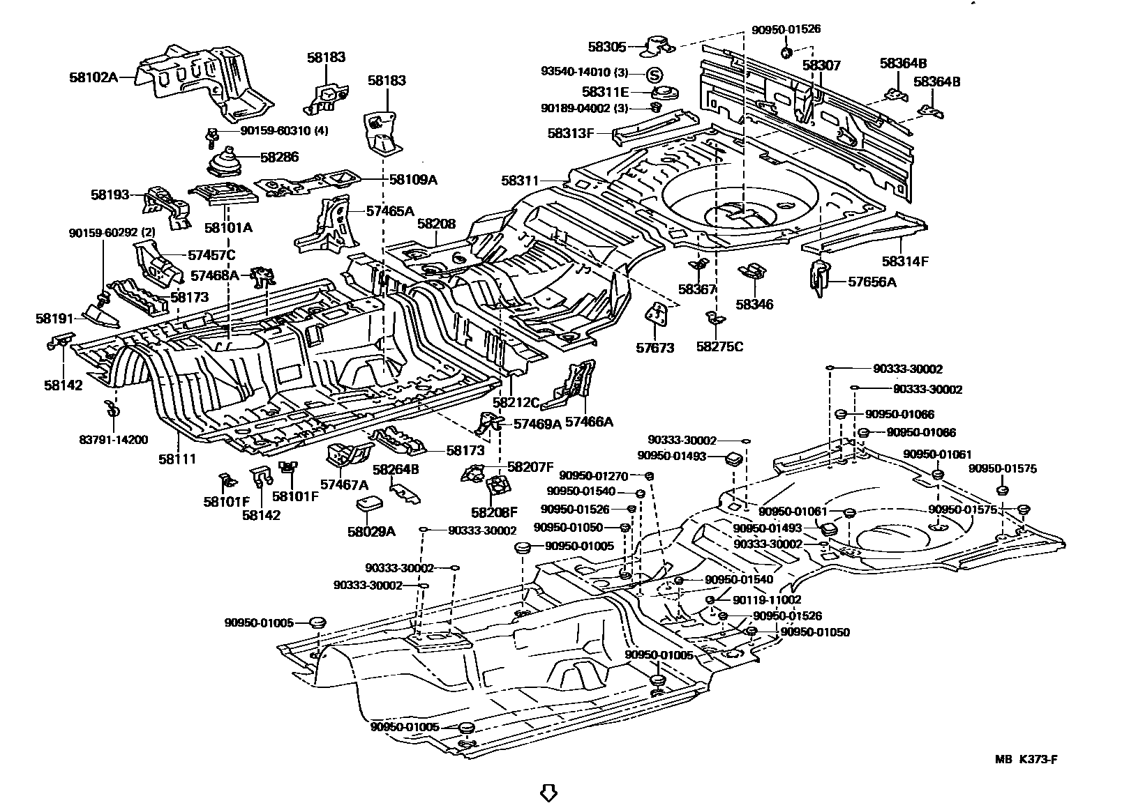 5801 — FLOOR PAN & LOWER BACK PANEL