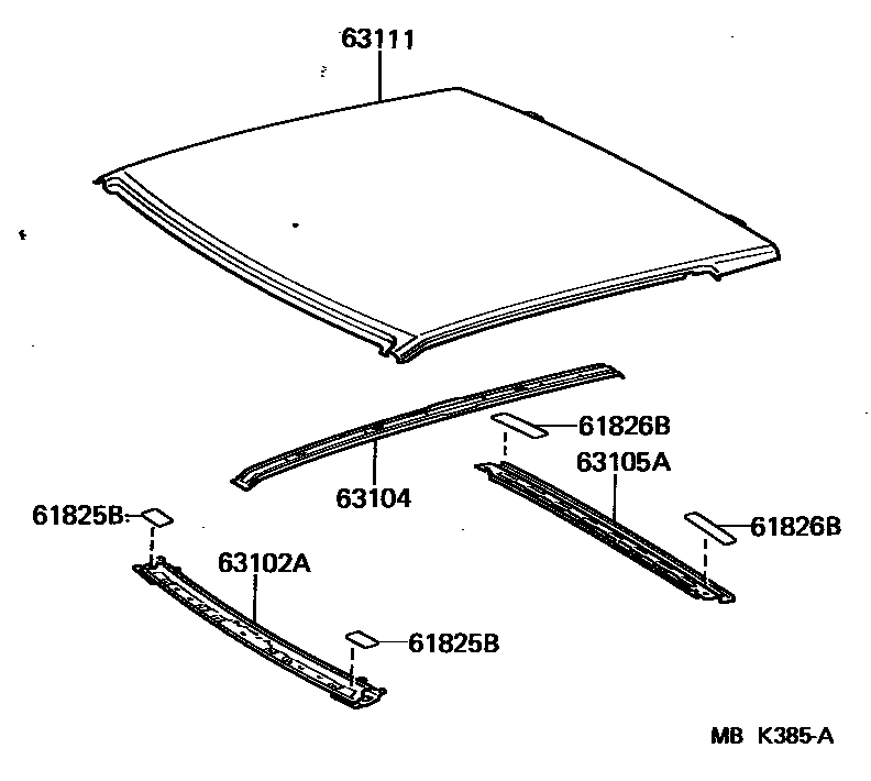 6104 — ROOF PANEL & BACK WINDOW GLASS