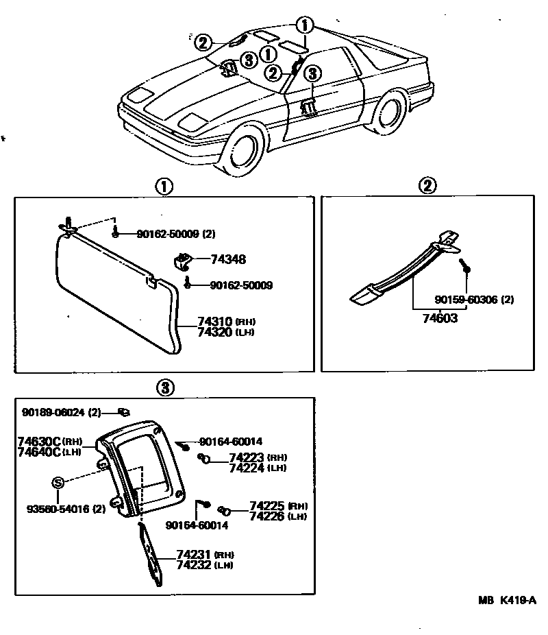 7401 — ARMREST & VISOR