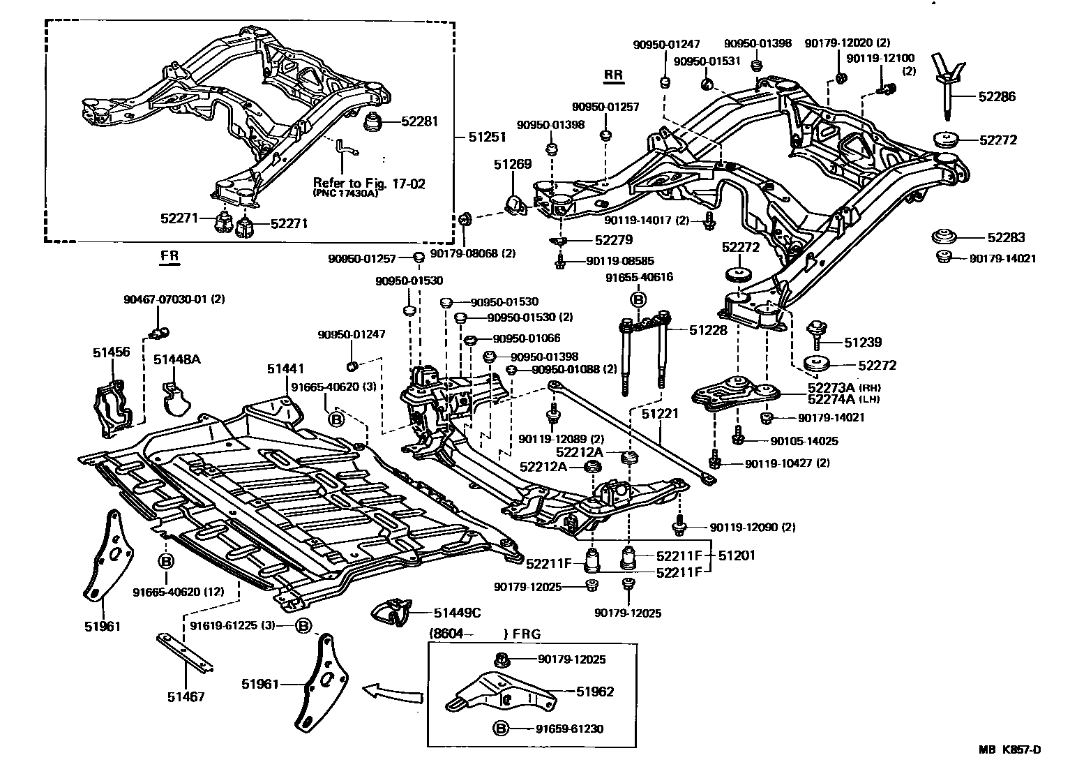 5102 — SUSPENSION CROSSMEMBER & UNDER COVER