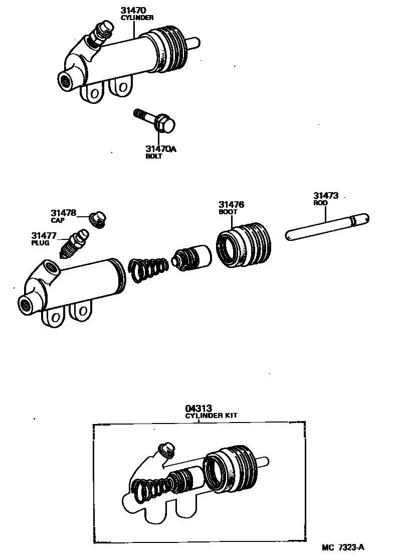 3105 — CLUTCH RELEASE CYLINDER