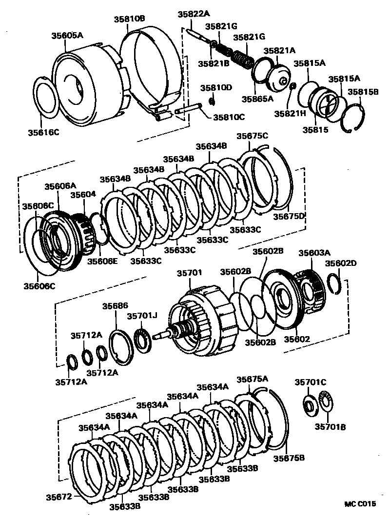 3507 — BRAKE BAND & MULTIPLE DISC CLUTCH (ATM)
