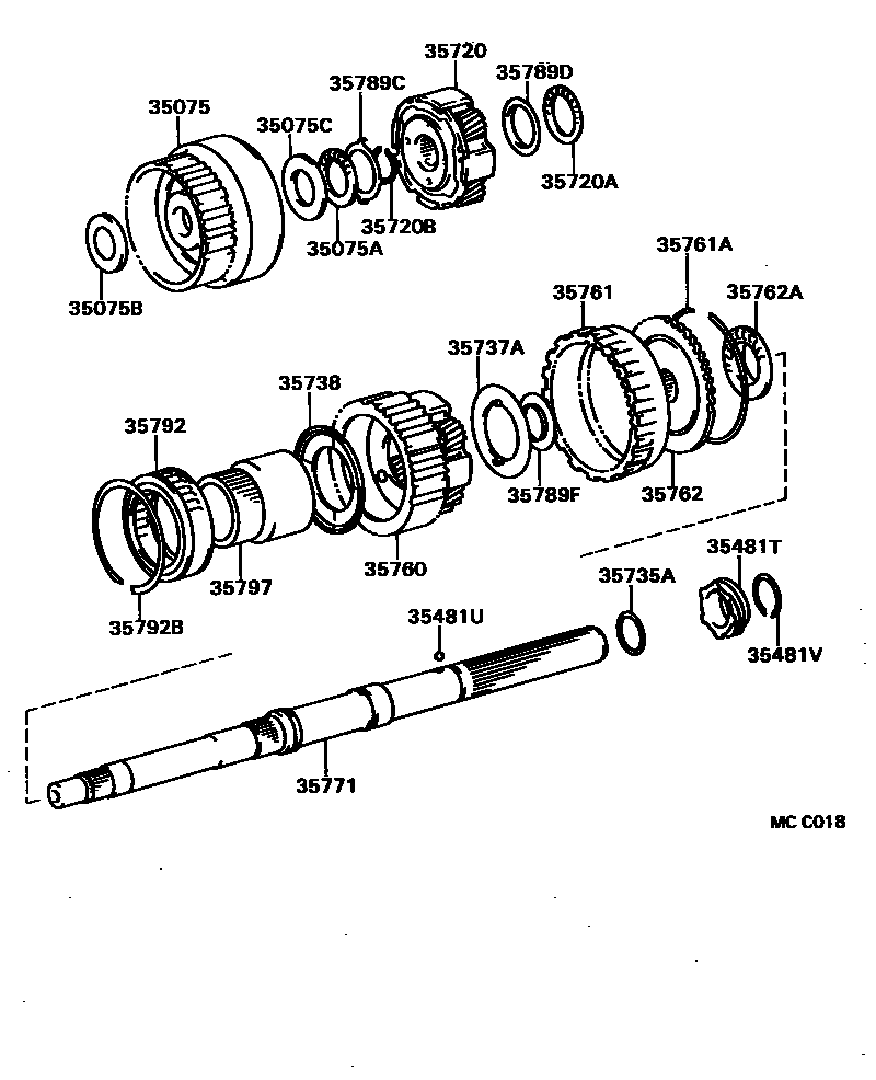 3510 — PLANETARY GEAR, REVERSE PISTON & COUNTER GEAR(ATM)