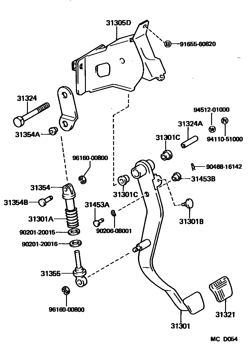3102 — CLUTCH PEDAL & FLEXIBLE HOSE