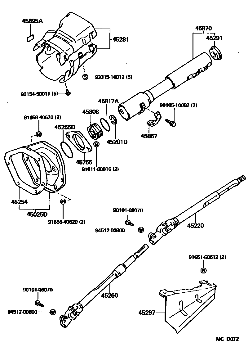 4501 — STEERING COLUMN & SHAFT