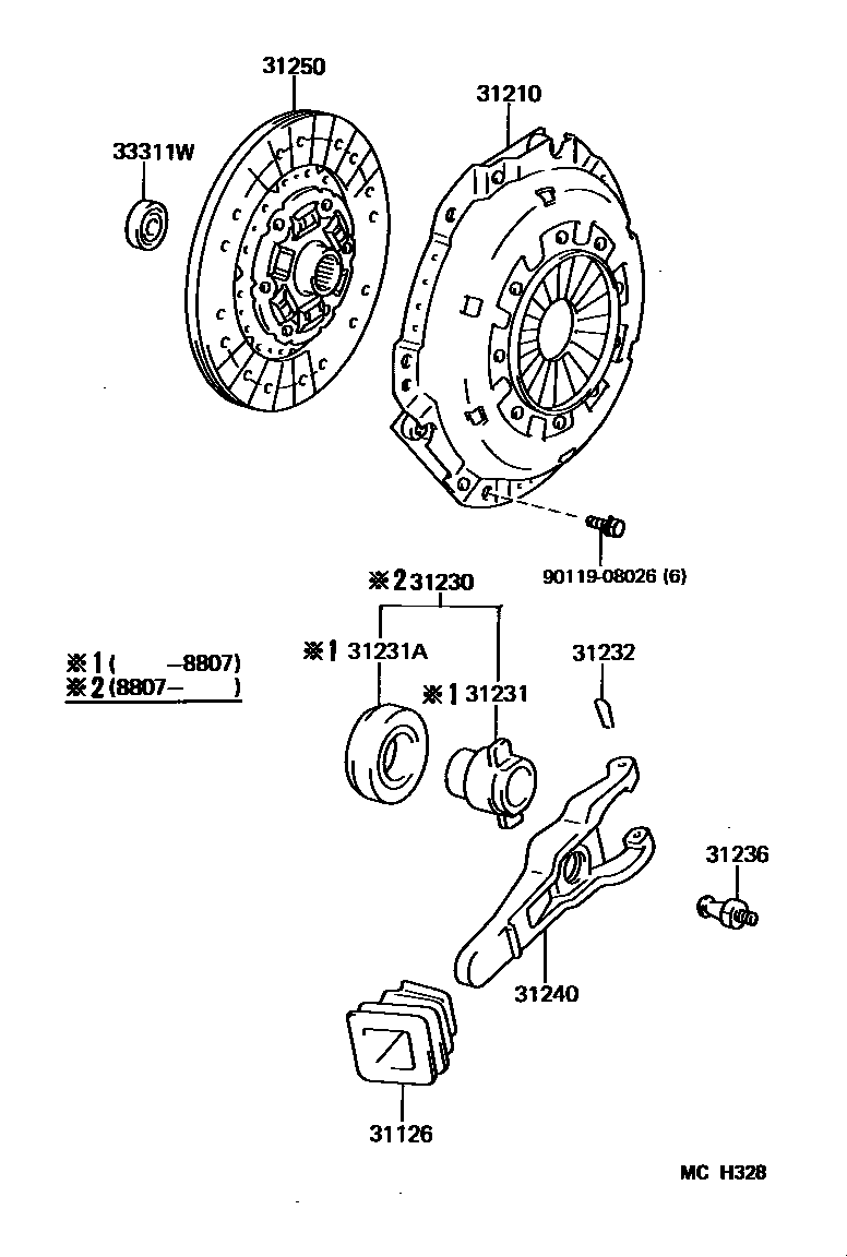 3101 — CLUTCH & RELEASE FORK