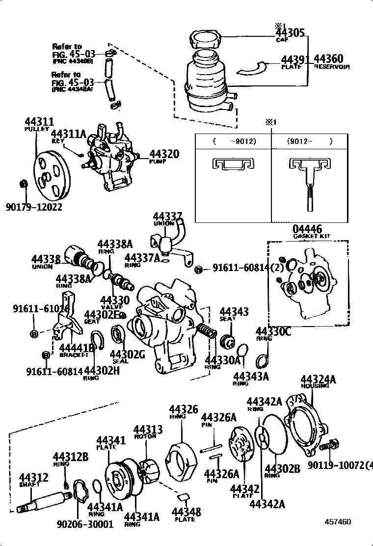 4502 — VANE PUMP & RESERVOIR (POWER STEERING)