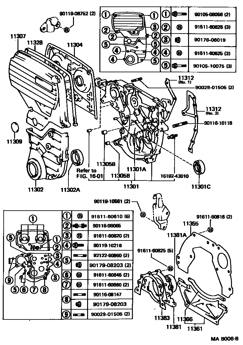 1106 — TIMING GEAR COVER & REAR END PLATE