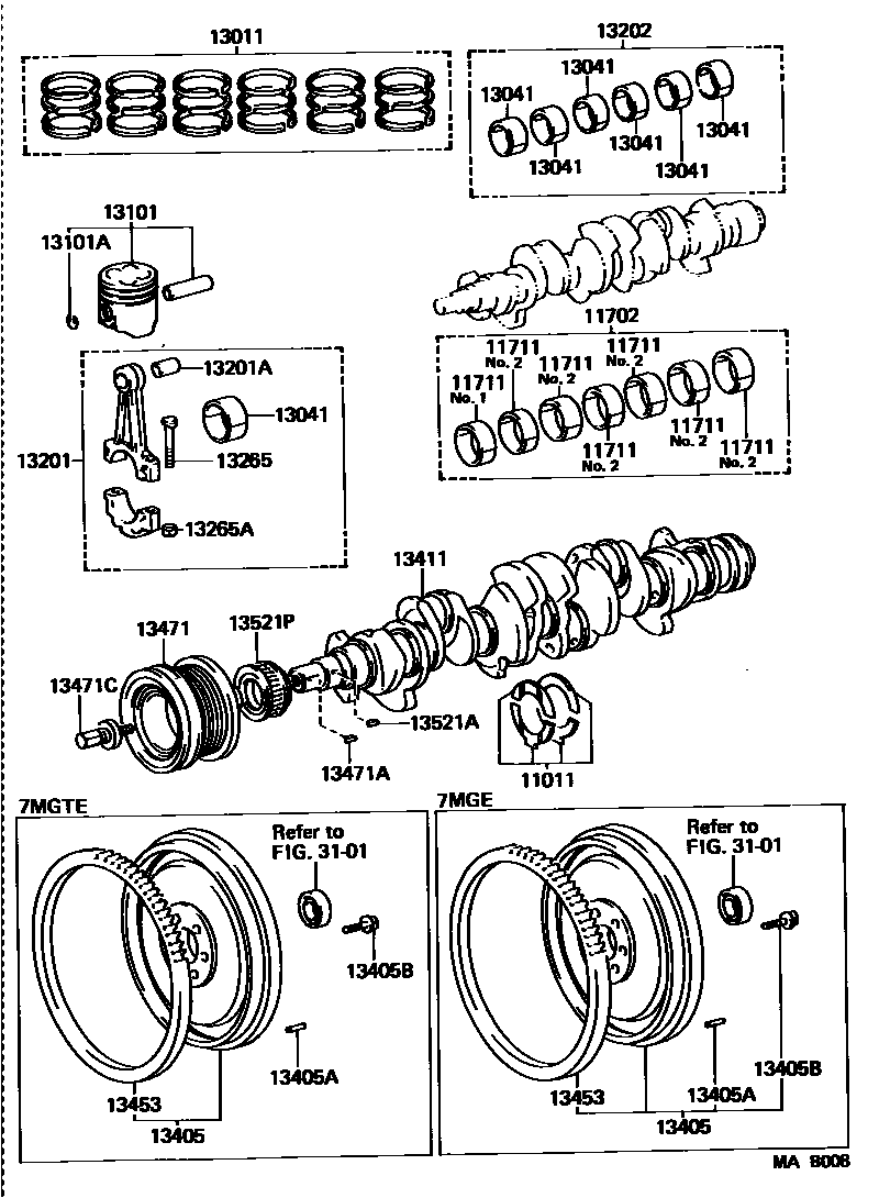 1301 — CRANKSHAFT & PISTON