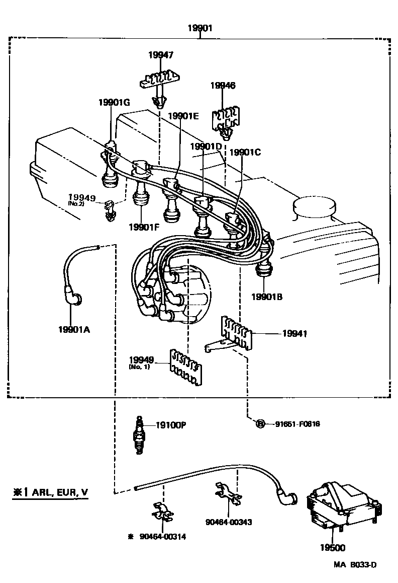 1901 — IGNITION COIL & SPARK PLUG / GLOW PLUG