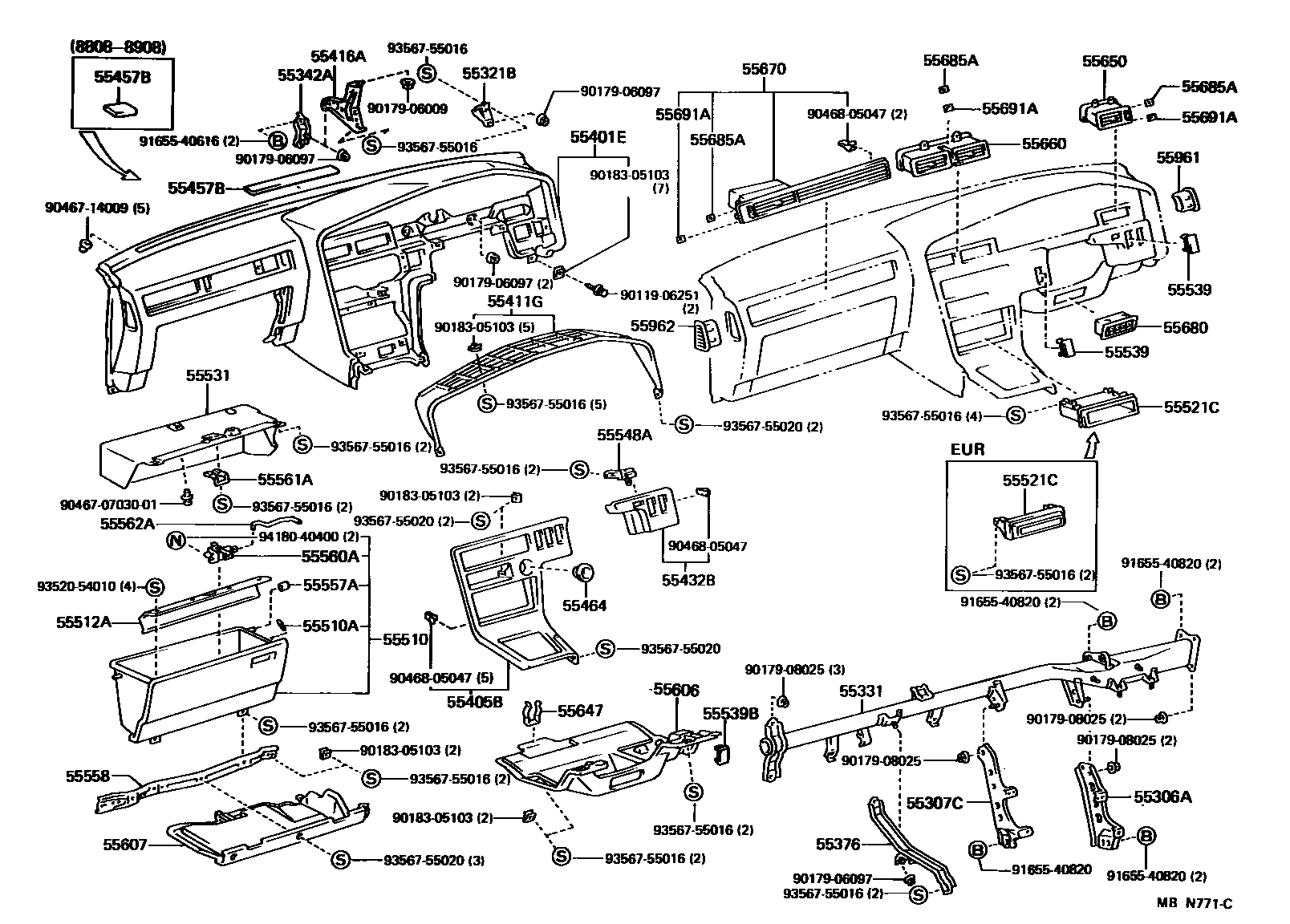 5501 — INSTRUMENT PANEL & GLOVE COMPARTMENT