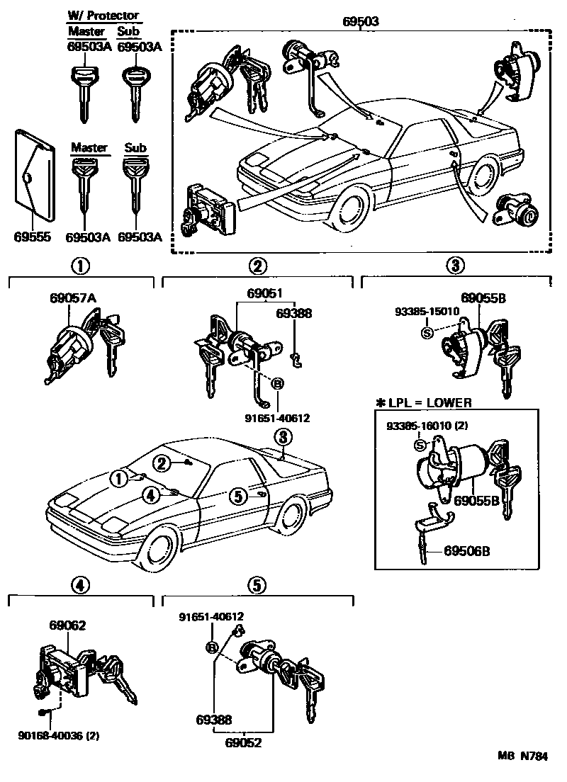6712 — LOCK CYLINDER SET