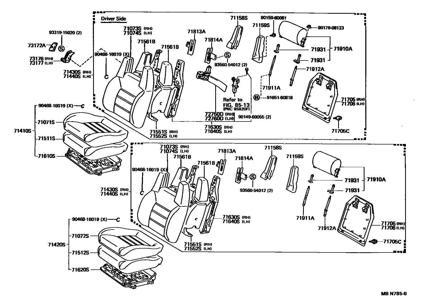 7101 — FRONT SEAT & SEAT TRACK