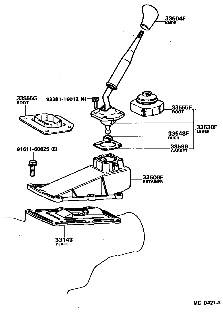3312 — SHIFT LEVER & RETAINER