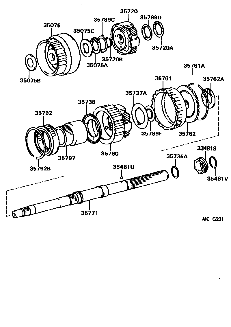 3510 — PLANETARY GEAR, REVERSE PISTON & COUNTER GEAR(ATM)