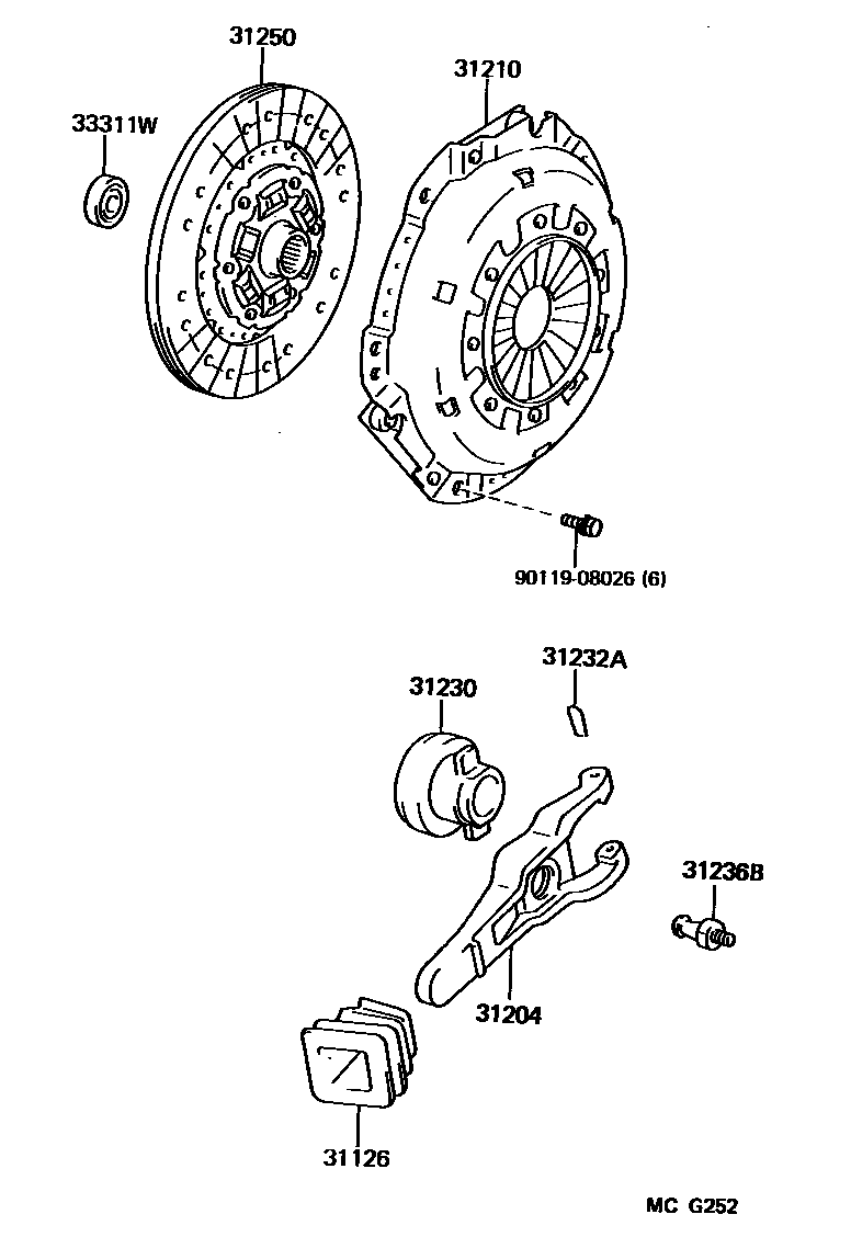 3101 — CLUTCH & RELEASE FORK