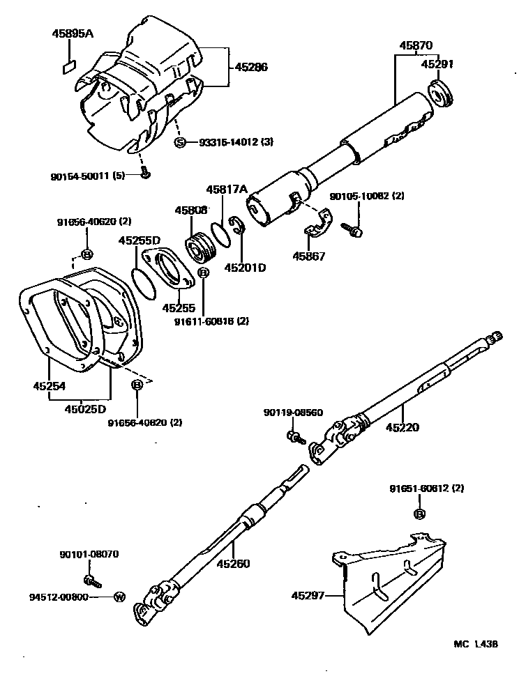 4501 — STEERING COLUMN & SHAFT