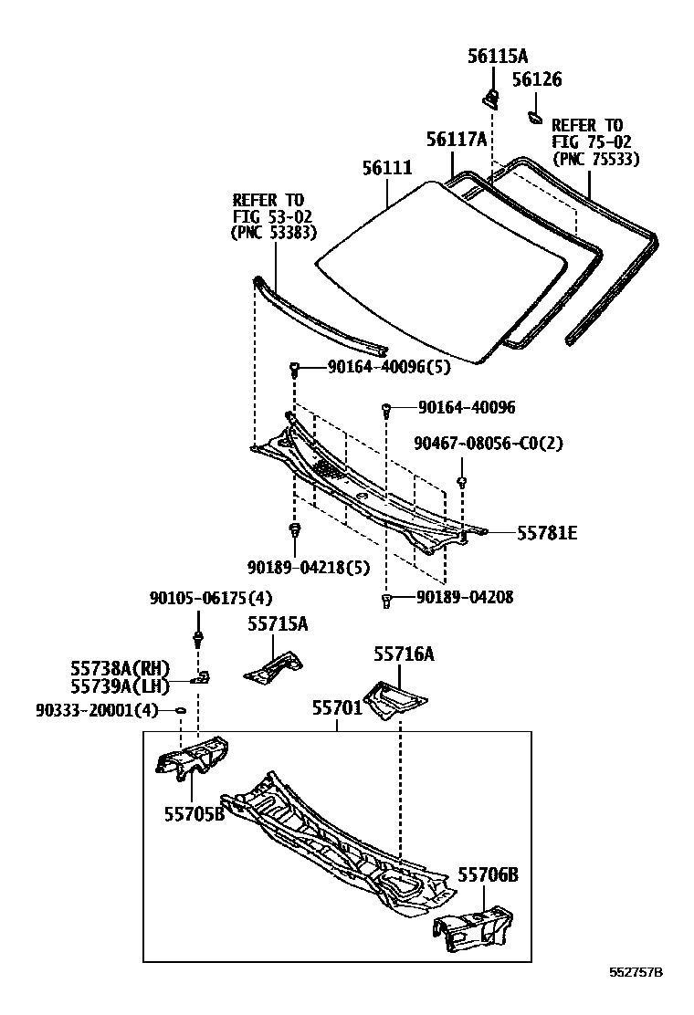 5503 — COWL PANEL & WINDSHIELD GLASS