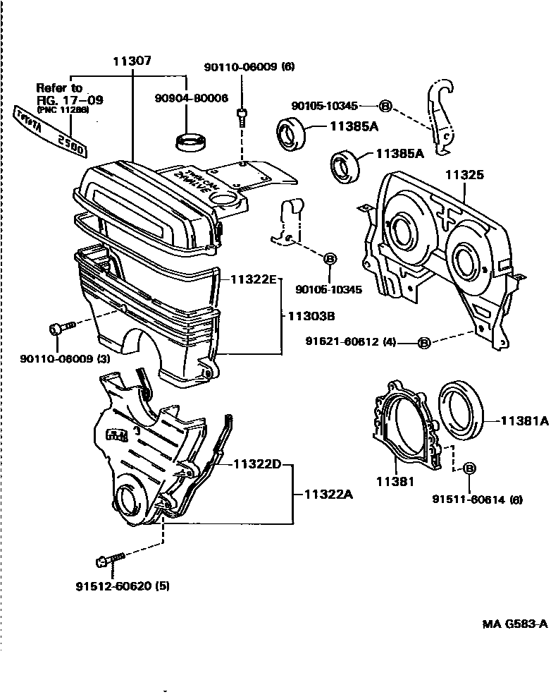 1106 — TIMING GEAR COVER & REAR END PLATE