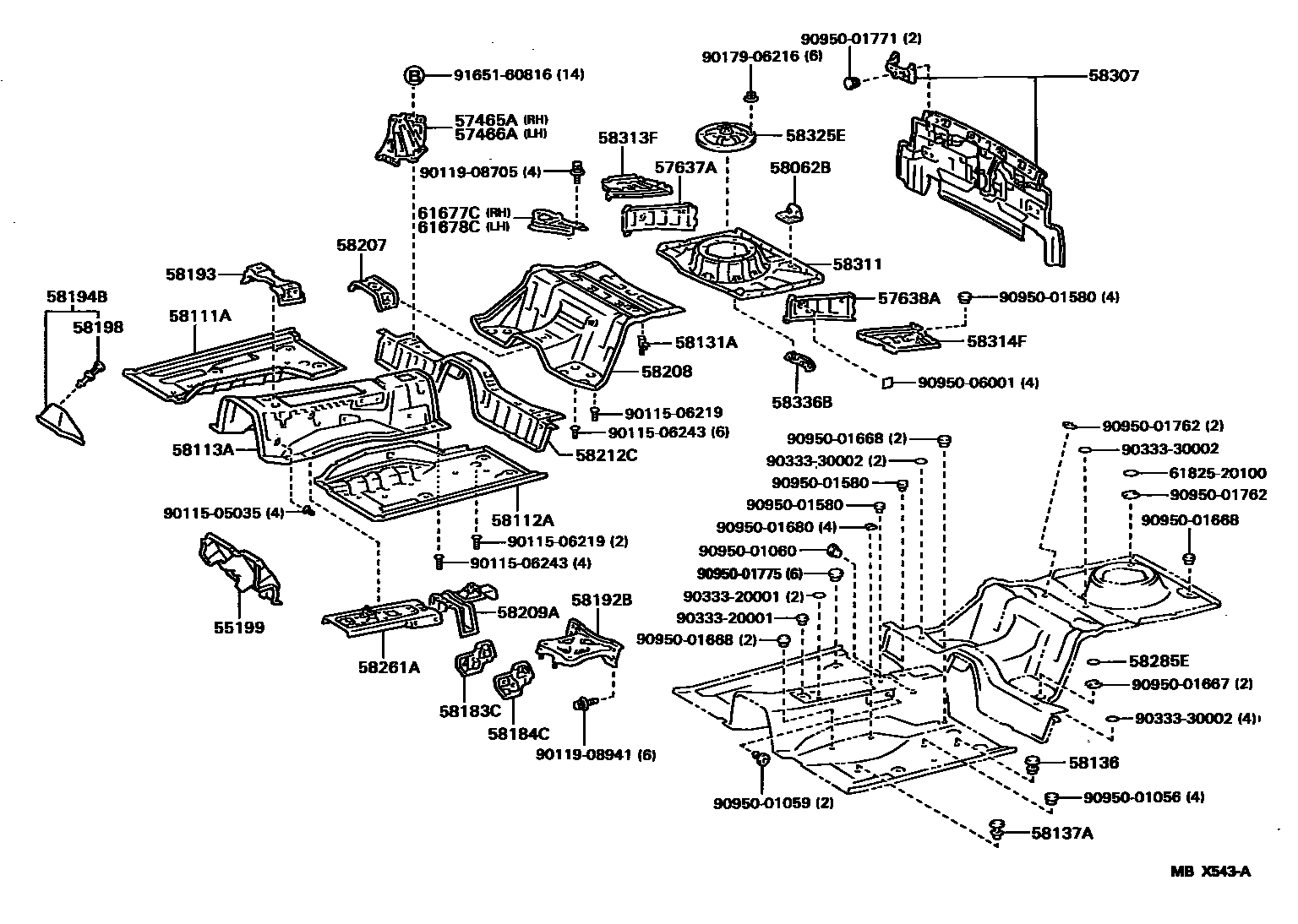 5801 — FLOOR PAN & LOWER BACK PANEL