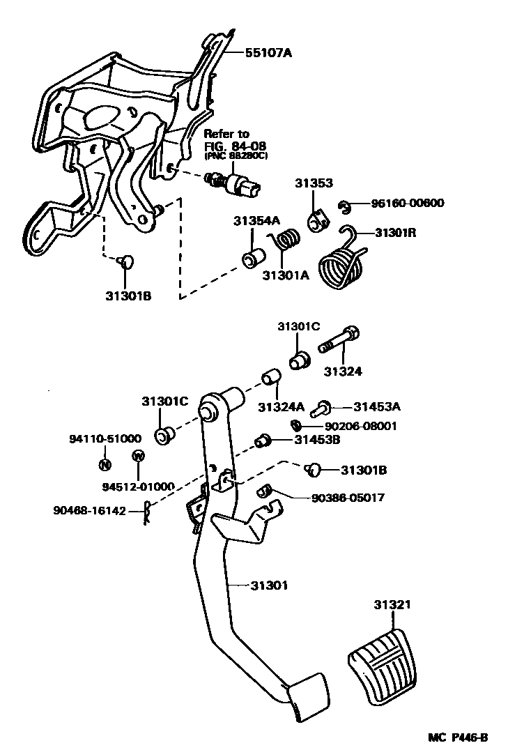 3102 — CLUTCH PEDAL & FLEXIBLE HOSE