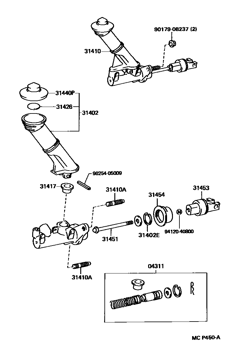 3103 — CLUTCH MASTER CYLINDER