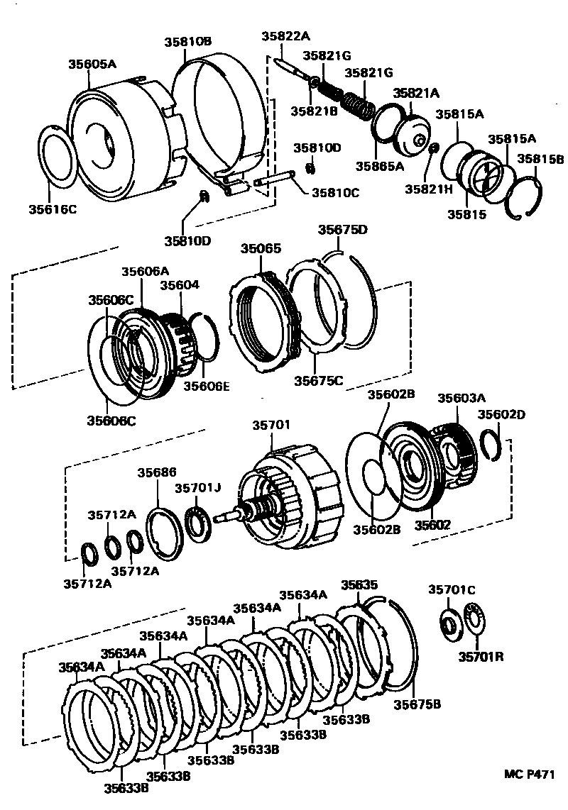 3507 — BRAKE BAND & MULTIPLE DISC CLUTCH (ATM)