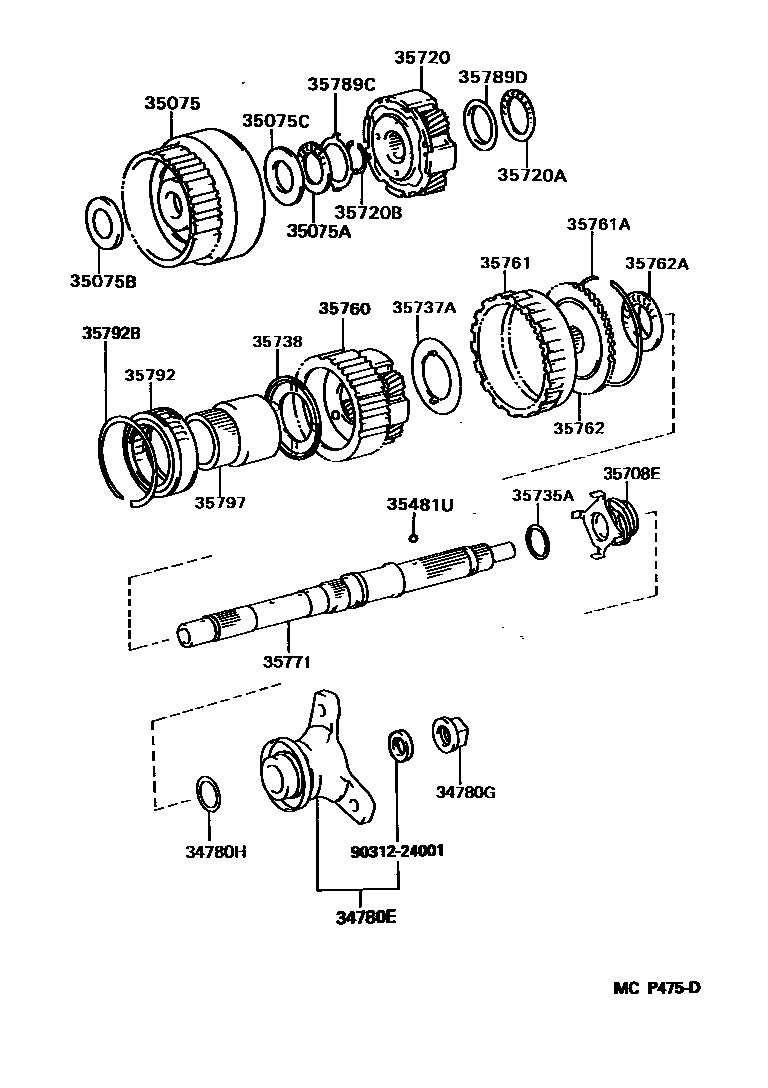 3510 — PLANETARY GEAR, REVERSE PISTON & COUNTER GEAR(ATM)
