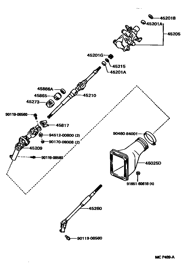 4501 — STEERING COLUMN & SHAFT
