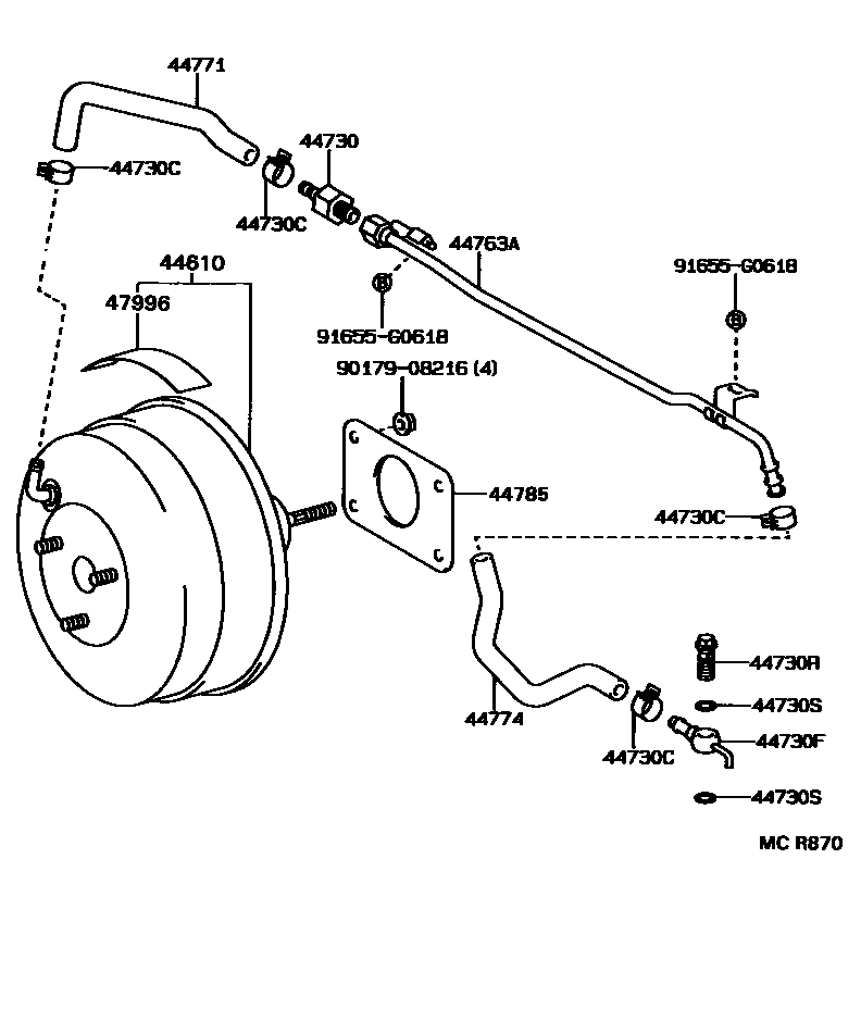 4703 — BRAKE BOOSTER & VACUUM TUBE
