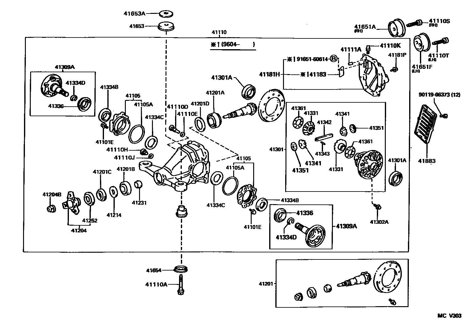 4101 — REAR AXLE HOUSING & DIFFERENTIAL