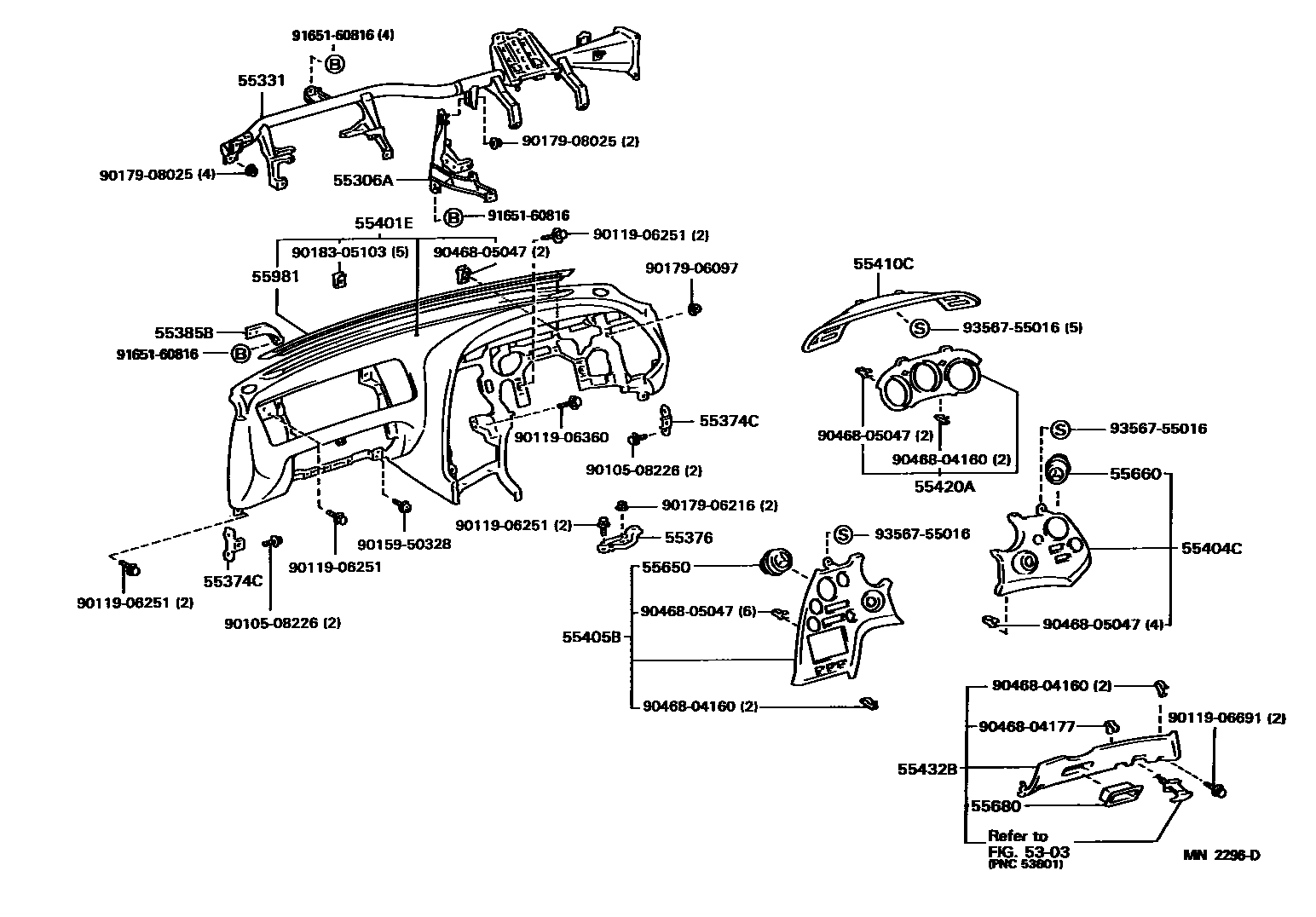 5501 — INSTRUMENT PANEL & GLOVE COMPARTMENT