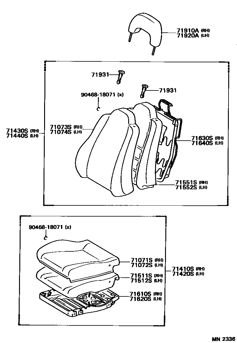 7101 — FRONT SEAT & SEAT TRACK